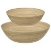 5five Cuencos, Fuentes Y Ensaladeras>Juego 2 Ensaladeras Bambú Nat. 24/30Cm