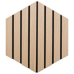 atmosphera Lienzos Y Cuadros Decorativos>Juego 3 paneles decorativos hexagonal COLVA natura