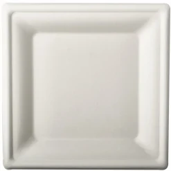 Desechables>Juego 10 Platos Cuad. Caña Azúcar 20Cm