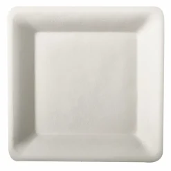 Desechables>Juego 10 Platos Cuad. Caña Azúcar 15.5Cm