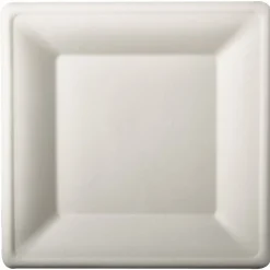 Desechables>Juego 10 Platos Cuad. Caña Azúcar 26Cm