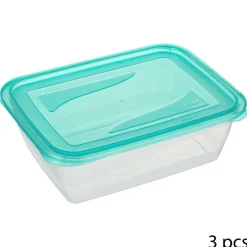 secret d'gourmet Tapas Y Cubiertas>Juego 3 recipientes plasticos c/tapa azul 1.25l