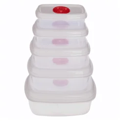 5five Tapas Y Cubiertas>Juego 5 Recipientes P/Microondas+Tapa