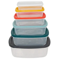 5five Tapas Y Cubiertas>Juego 6 Recipientes Rect C/Tapas Colores