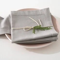 atmosphera Manteles, Servilletas Y Manteles Individuales>Juego 4 Servilletas Chambray Gris 40x40