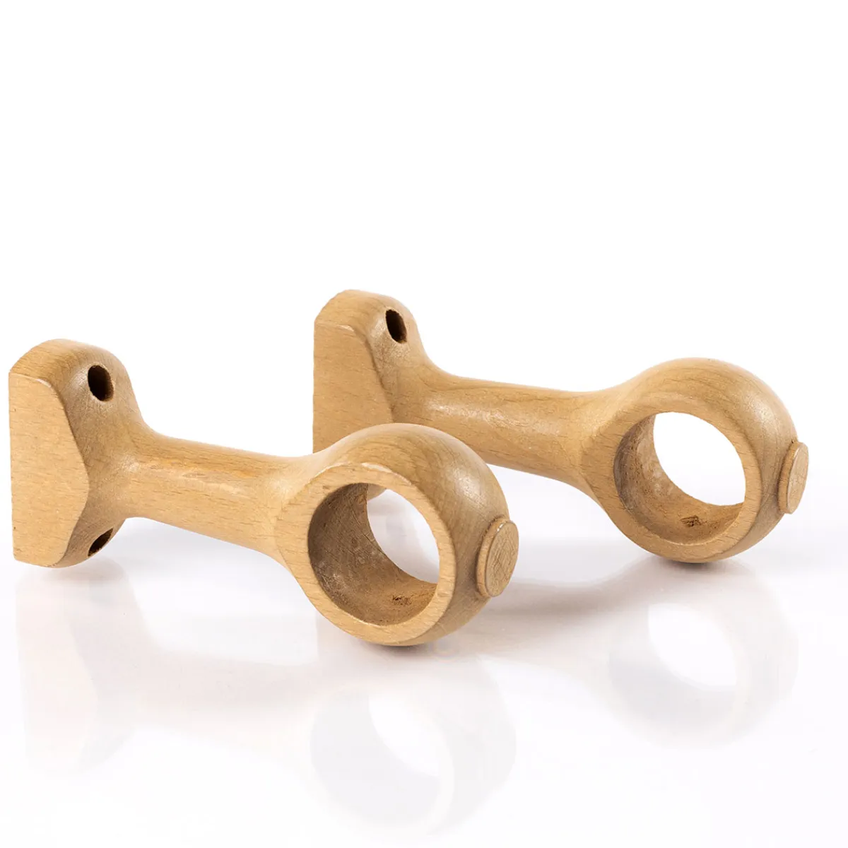 Varillas Y Accesorios>Juego 2 Soportes Cortos D28 Barniz