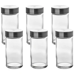 secret d'gourmet Cajas Y Frascos>Juego 6 Tarros De Vidrio P/Especias