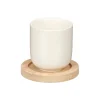 Tazas Y Tazones>Juego 4 Tazas De Café Base Bambú