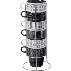 secret d'gourmet Tazas Y Tazones>Juego 6 Tazas De Cerámica Etnic 26Cl