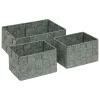 5five Cestas De Almacenamiento>Juego de 3 cestas verde de poliéster
