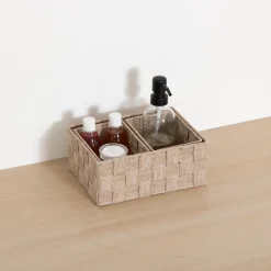 5five Cestas De Almacenamiento>Juego de 3 cestas wc beige de poliéster