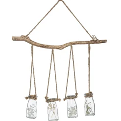 atmosphera Plantas Y Flores Artificiales|Estilo Rústico>Juego De 4 Jarrones Colgantes 53x9x45Cm