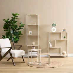 atmosphera Mesas Bajas Y Auxiliares>Juego de 2 mesas de centro CURVY beige