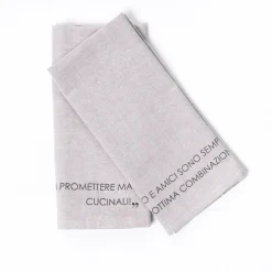 Delantales, Asas Y Paños>Juego de 2 paños de cocina taupe 45x65cm