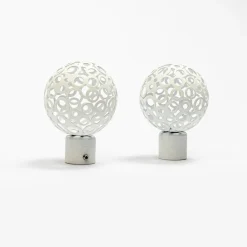 atmosphera Varillas Y Accesorios>Juego De 2 Remates Boule D20 X2 Blanco