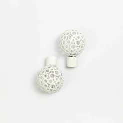 atmosphera Varillas Y Accesorios>Juego De 2 Remates Boule D20 X2 Blanco