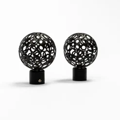 atmosphera Varillas Y Accesorios>Juego De 2 Remates Boule D20 X2 Negro