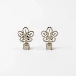 Varillas Y Accesorios>Juego De 2 Remates Camille D20 Plateado