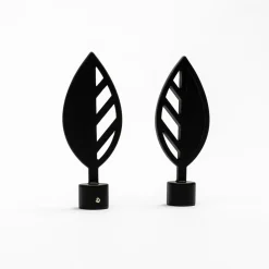 atmosphera Varillas Y Accesorios>Juego De 2 Remates Toronto D20 Negro