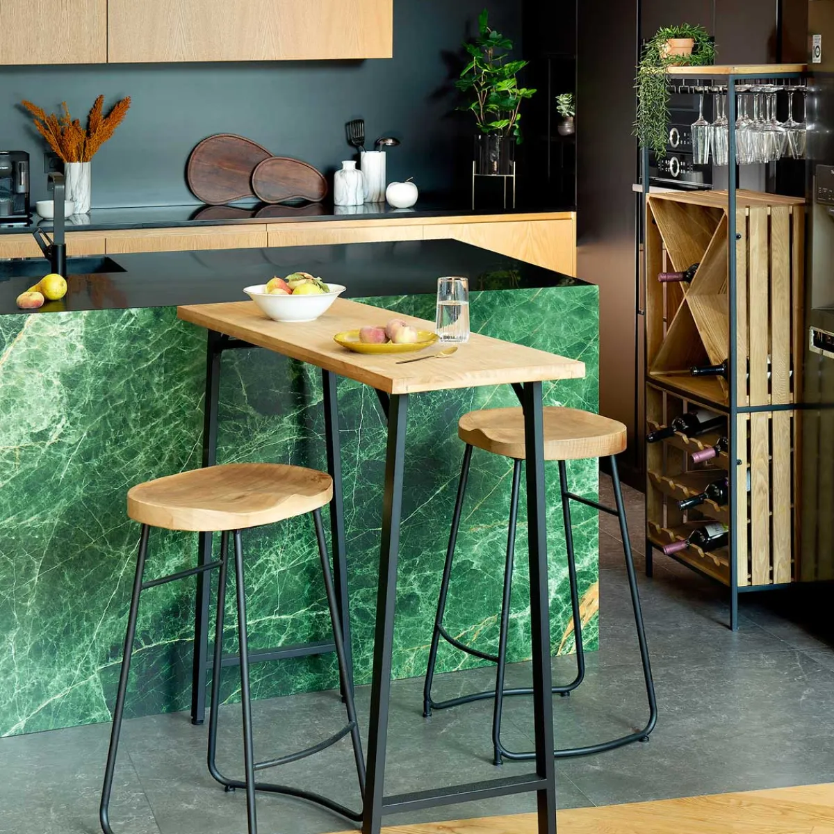 atmosphera Mesas Para Comer>Juego De Bar Hazel Mesa Y 2 Taburetes De Madera