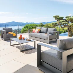 hespéride Conjuntos De Jardín>Juego de jardín ALLURE gris graphite 5 plazas