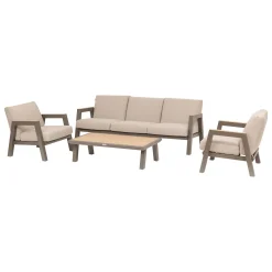 hespéride Conjuntos De Jardín>Juego de jardín AXIOME praliné beige 5 plazas