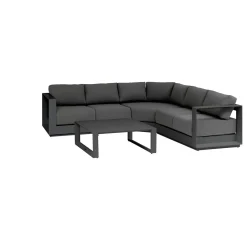 hespéride Conjuntos De Jardín>Juego de jardín esquinero ALLURE gris graphite