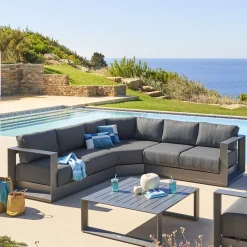 hespéride Conjuntos De Jardín>Juego de jardín esquinero ALLURE gris graphite