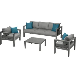 hespéride Conjuntos De Jardín>Juego de jardín EVASIÓN 5 plazas gris grafito