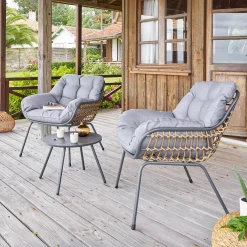 hespéride Conjuntos De Jardín>Juego de jardín PAOPAO gris graphite 2 plazas