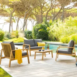 hespéride Conjuntos De Jardín>Juego de jardín TIWI de madera acacia