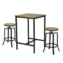 hôma Mesas Para Comer>Juego de mesa bar con 2 taburetes
