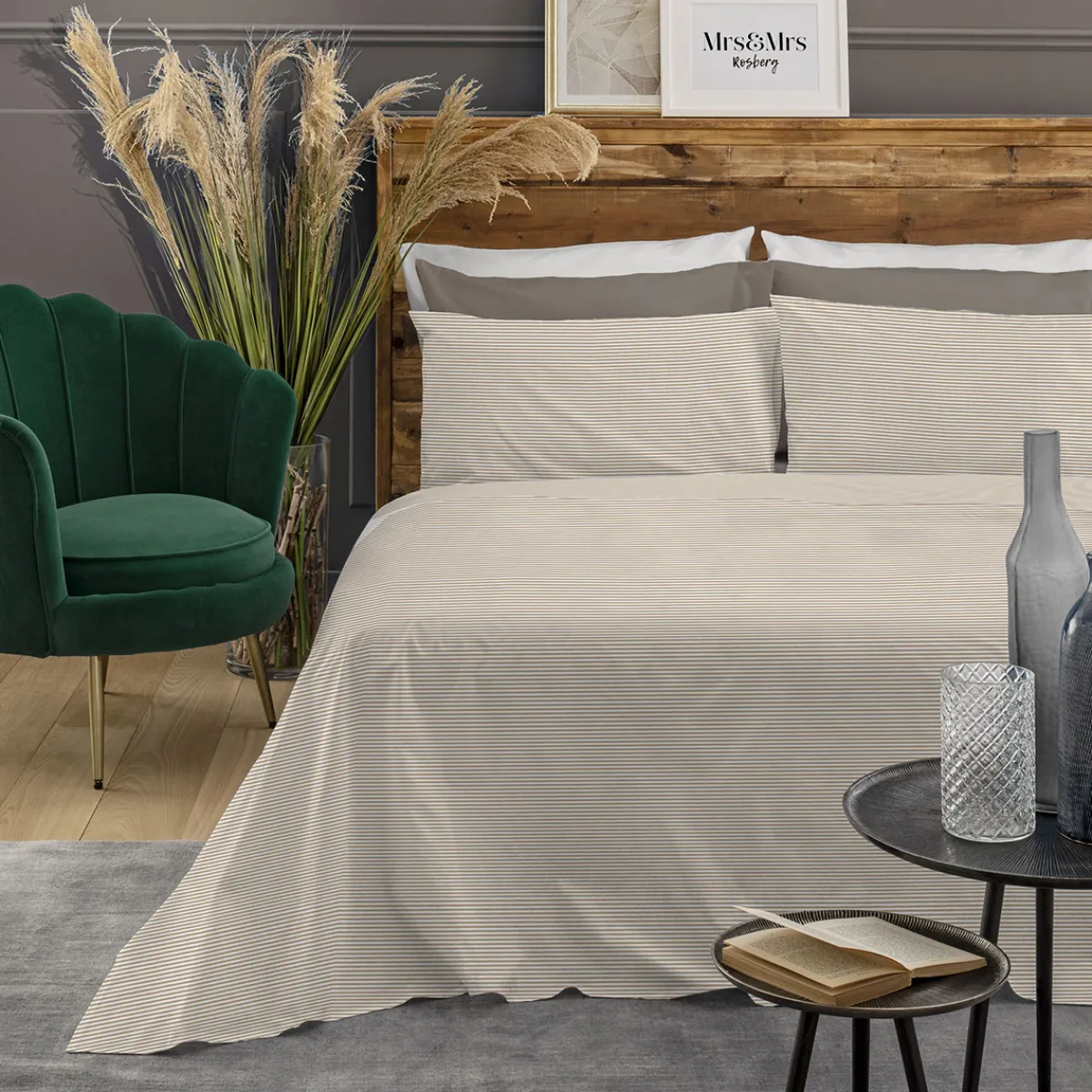 Edredones Y Colchas>Juego de sábanas y 2 fundas de almohadas MALAKITE