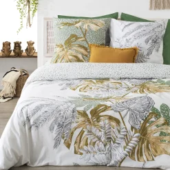 atmosphera Sábanas Y Protectores>Juego funda nórdica y 2 fundas almohadas MONSTERA