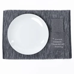 Manteles, Servilletas Y Manteles Individuales>Juego individual con bolsa cubiertos y servilleta