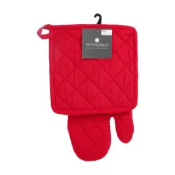 atmosphera Delantales, Asas Y Paños>Juego Manopla+Agarrador Cocina Rojo