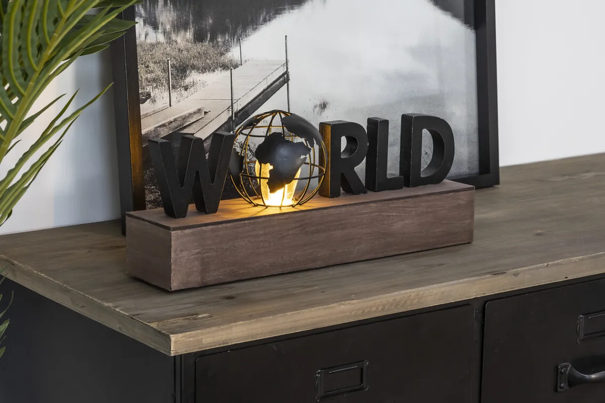 atmosphera Accesorios>Led Decorativo World 38x15.5x10Cm