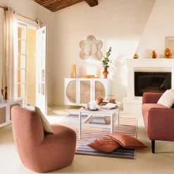 atmosphera Lámparas De Mesa|Estilo Oriental>Lámpara De Mesa Bambú Beige Mahe