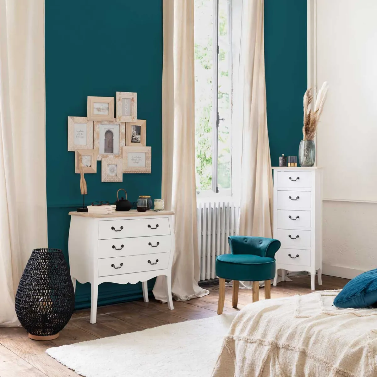 atmosphera Lámparas De Mesa>Lámpara De Mesa Etel Negra 37X55Cm