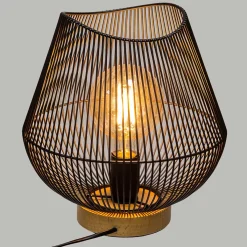 atmosphera Lámparas De Mesa>Lámpara De Mesa Jena Metal Negro 28Cm