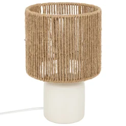 atmosphera Lámparas De Mesa|Estilo Étnico>Lámpara De Mesa Koby De Cerámica Blanca