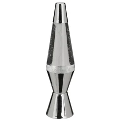 atmosphera Lámparas De Mesa>Lámpara de mesa LAVA plateada 36,5x9cm