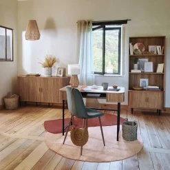 atmosphera Lámparas De Mesa>Lámpara De Mesa Lila Beige 23x40Cm