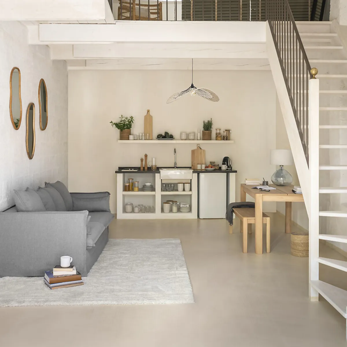 atmosphera Lámparas De Mesa|Estilo Rústico>Lámpara de mesa MELLY de vidrio