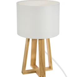 atmosphera Lámparas De Mesa>Lámpara De Mesa Molu Blanca 20x34.5Cm