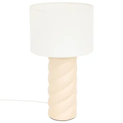 atmosphera Lámparas De Mesa|Estilo Rústico>Lámpara De Mesa Noly Beige De Cerámica