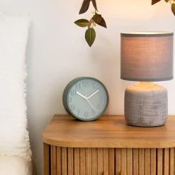 atmosphera Lámparas De Mesa>Lámpara De Mesa Salta Gris 26.5Cm