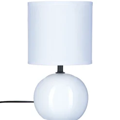 atmosphera Lámparas De Mesa>Lámpara De Mesa Timeo Blanca 25Cm