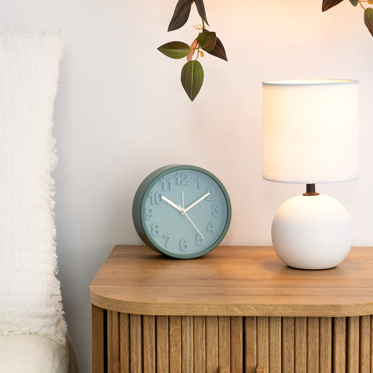 atmosphera Lámparas De Mesa>Lámpara De Mesa Timeo Blanca 25Cm