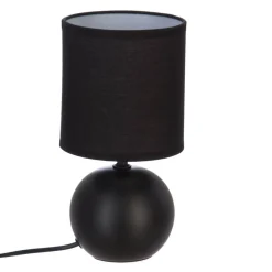 atmosphera Lámparas De Mesa>Lámpara De Mesa Timeo Negra 25Cm